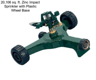 20,106 sq. ft. Zinc Impact Sprinkler with Plastic Wheel Base