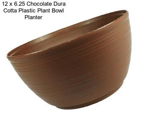 12 x 6.25 Chocolate Dura Cotta Plastic Plant Bowl Planter