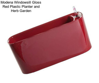 Modena Windowsill Gloss Red Plastic Planter and Herb Garden