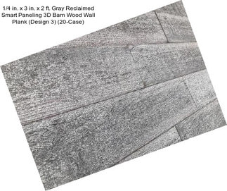 1/4 in. x 3 in. x 2 ft. Gray Reclaimed Smart Paneling 3D Barn Wood Wall Plank (Design 3) (20-Case)