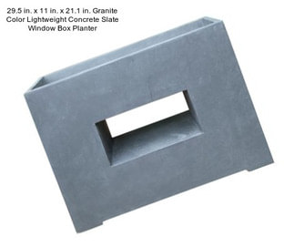 29.5 in. x 11 in. x 21.1 in. Granite Color Lightweight Concrete Slate Window Box Planter