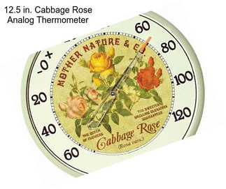 12.5 in. Cabbage Rose Analog Thermometer