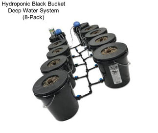 Hydroponic Black Bucket Deep Water System (8-Pack)