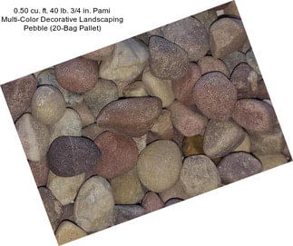 0.50 cu. ft. 40 lb. 3/4 in. Pami Multi-Color Decorative Landscaping Pebble (20-Bag Pallet)