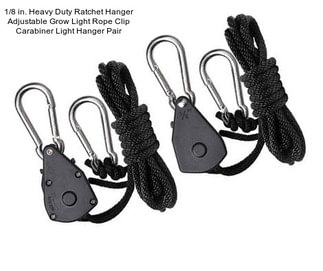 1/8 in. Heavy Duty Ratchet Hanger Adjustable Grow Light Rope Clip Carabiner Light Hanger Pair