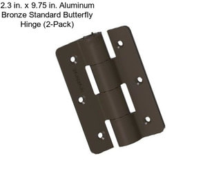 2.3 in. x 9.75 in. Aluminum Bronze Standard Butterfly Hinge (2-Pack)