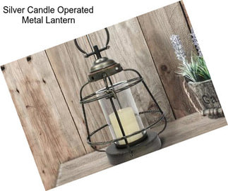 Silver Candle Operated Metal Lantern