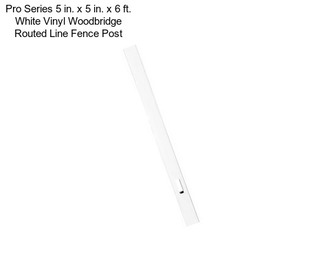 Pro Series 5 in. x 5 in. x 6 ft. White Vinyl Woodbridge Routed Line Fence Post