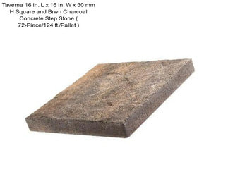 Taverna 16 in. L x 16 in. W x 50 mm H Square and Brwn Charcoal Concrete Step Stone ( 72-Piece/124 ft./Pallet )