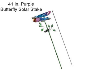 41 in. Purple Butterfly Solar Stake