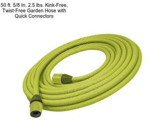 50 ft. 5/8 In. 2.5 lbs. Kink-Free, Twist-Free Garden Hose with Quick Connectors