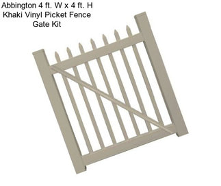 Abbington 4 ft. W x 4 ft. H Khaki Vinyl Picket Fence Gate Kit