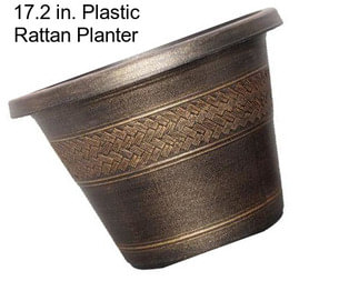 17.2 in. Plastic Rattan Planter