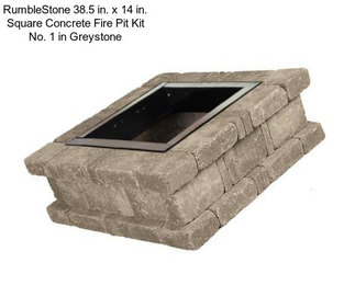 RumbleStone 38.5 in. x 14 in. Square Concrete Fire Pit Kit No. 1 in Greystone