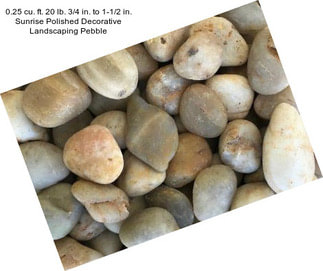 0.25 cu. ft. 20 lb. 3/4 in. to 1-1/2 in. Sunrise Polished Decorative Landscaping Pebble