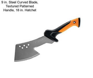 9 in. Steel Curved Blade, Textured Patterned Handle, 18 in. Hatchet