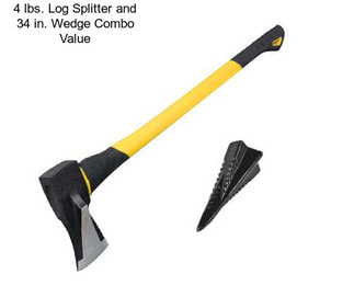 4 lbs. Log Splitter and 34 in. Wedge Combo Value