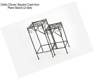 Celtic Clover Square Cast-Iron Plant Stand (2-Set)