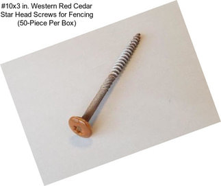 #10x3 in. Western Red Cedar Star Head Screws for Fencing (50-Piece Per Box)