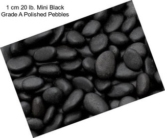 1 cm 20 lb. Mini Black Grade A Polished Pebbles