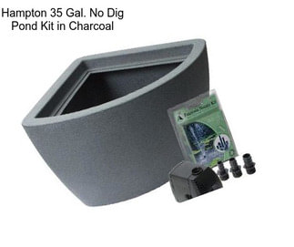 Hampton 35 Gal. No Dig Pond Kit in Charcoal