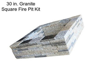 30 in. Granite Square Fire Pit Kit