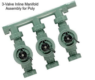 3-Valve Inline Manifold Assembly for Poly