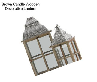 Brown Candle Wooden Decorative Lantern