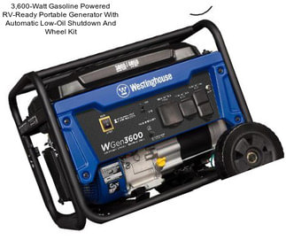 3,600-Watt Gasoline Powered RV-Ready Portable Generator With Automatic Low-Oil Shutdown And Wheel Kit