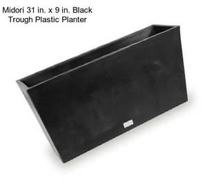 Midori 31 in. x 9 in. Black Trough Plastic Planter