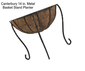 Canterbury 14 in. Metal Basket Stand Planter