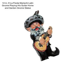 14 in. H La Fiesta Mariachi Latin Gnome Playing His Guitar Home and Garden Gnome Statue