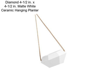 Diamond 4-1/2 in. x 4-1/2 in. Matte White Ceramic Hanging Planter