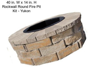 40 in. W x 14 in. H Rockwall Round Fire Pit Kit - Yukon