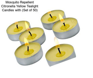 Mosquito Repellent Citronella Yellow Tealight Candles with (Set of 50)