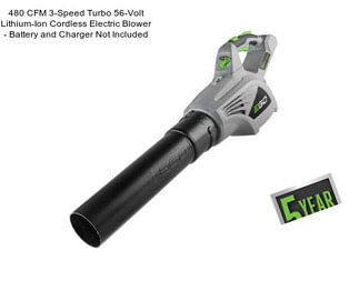 480 CFM 3-Speed Turbo 56-Volt Lithium-Ion Cordless Electric Blower - Battery and Charger Not Included