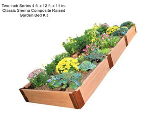 Two Inch Series 4 ft. x 12 ft. x 11 in. Classic Sienna Composite Raised Garden Bed Kit