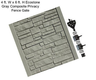 4 ft. W x 6 ft. H Ecostone Gray Composite Privacy Fence Gate