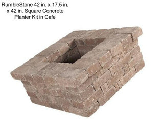 RumbleStone 42 in. x 17.5 in. x 42 in. Square Concrete Planter Kit in Cafe