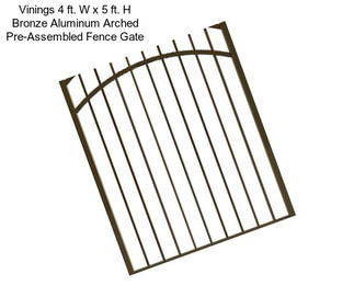 Vinings 4 ft. W x 5 ft. H Bronze Aluminum Arched Pre-Assembled Fence Gate