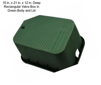 15 in. x 21 in. x 12 in. Deep Rectangular Valve Box in Green Body and Lid