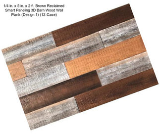 1/4 in. x 5 in. x 2 ft. Brown Reclaimed Smart Paneling 3D Barn Wood Wall Plank (Design 1) (12-Case)