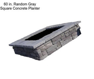60 in. Random Gray Square Concrete Planter