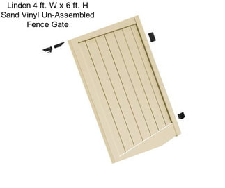 Linden 4 ft. W x 6 ft. H Sand Vinyl Un-Assembled Fence Gate