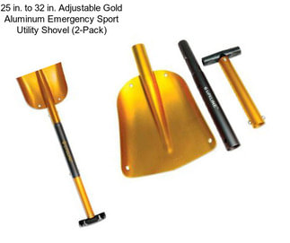 25 in. to 32 in. Adjustable Gold Aluminum Emergency Sport Utility Shovel (2-Pack)