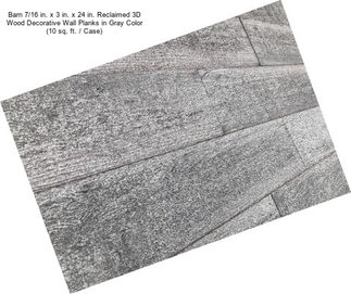 Barn 7/16 in. x 3 in. x 24 in. Reclaimed 3D Wood Decorative Wall Planks in Gray Color (10 sq. ft. / Case)