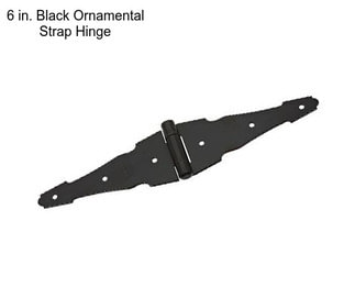 6 in. Black Ornamental Strap Hinge