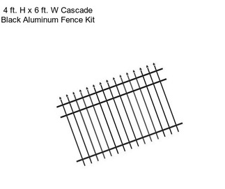 4 ft. H x 6 ft. W Cascade Black Aluminum Fence Kit