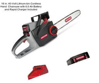 16 in. 40-Volt Lithium-Ion Cordless Hand  Chainsaw with 6.0 Ah Battery and Rapid Charger Included