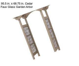 95.5 in. x 68.75 in. Cedar Faux Glass Garden Arbor